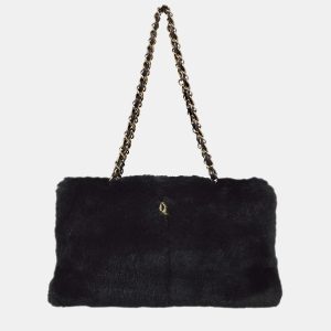 Chanel Black Fur Tote Handbag, Handbags - Luxury Closet catalog