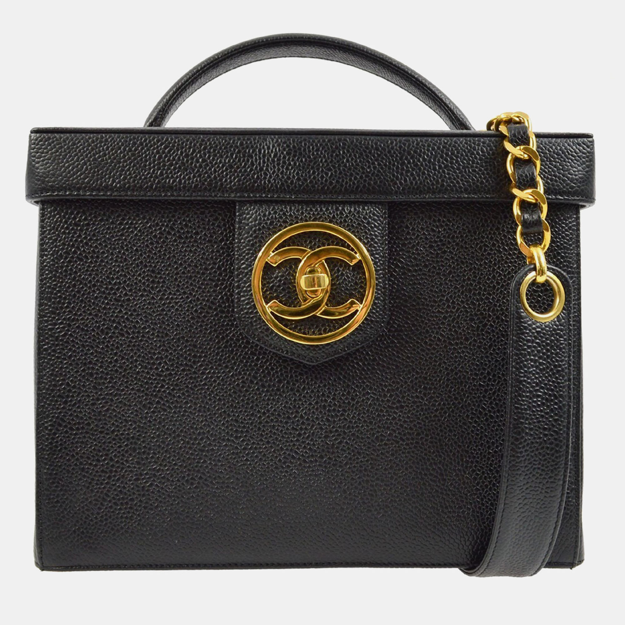 Chanel Black Calfskin Vanity Handbag, Shoulder Bags - Luxury Closet catalog