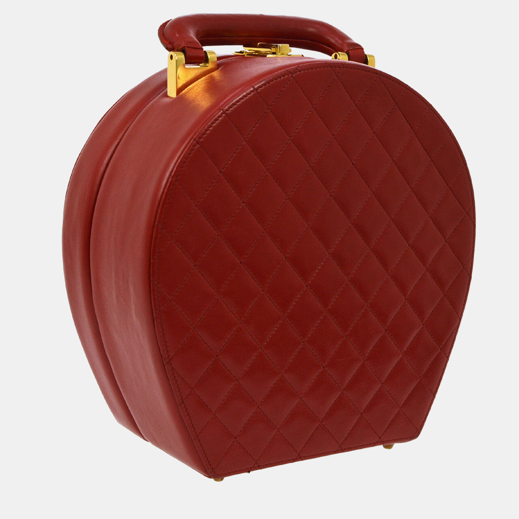 Chanel Red Leather Quilted CC Logos Vanity Handbag, Handbags - Luxury Closet catalog