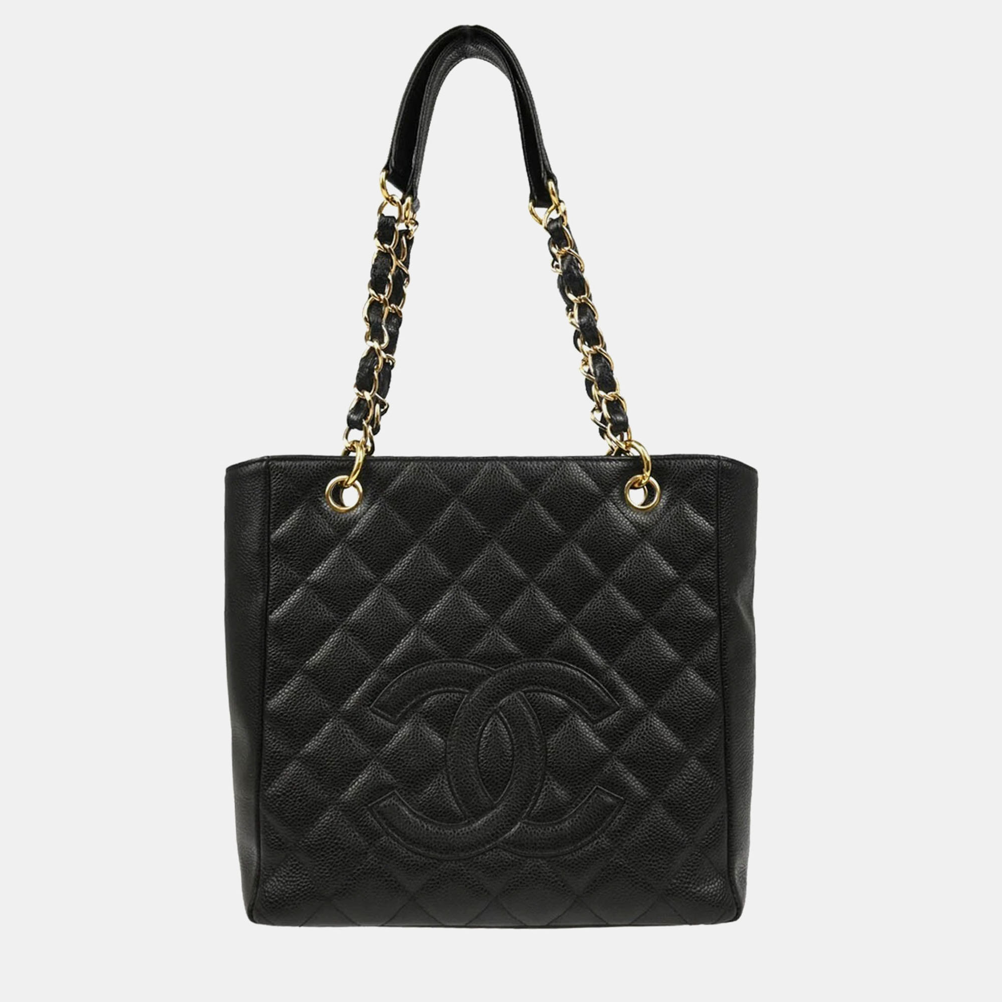 Chanel Black Calfskin Petite Shopping Tote Tote Bag, Tote Handbags - Luxury Closet catalog
