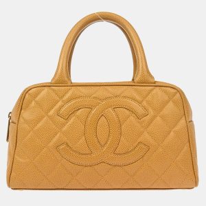 Chanel Beige Leather Bowling Bag, Handbags - Luxury Closet catalog