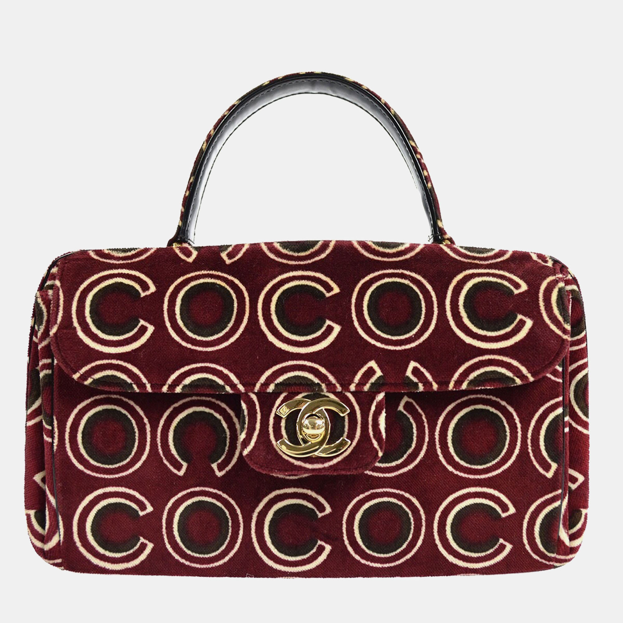 Chanel Bordeaux Velvet Coco Top Handle Bag, Satchels - Luxury Closet catalog