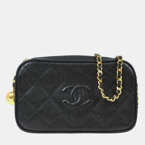 Chanel Black Calfskin Leather CC Camera Bag, Handbags - Luxury Closet catalog