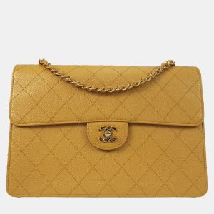 Chanel Beige Calfskin Jumbo Classic Flap Shoulder Bag, Shoulder Bags - Luxury Closet catalog