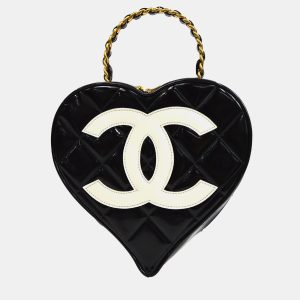 Chanel Black Patent Leather Heart Vanity Handbag, Handbags - Luxury Closet catalog