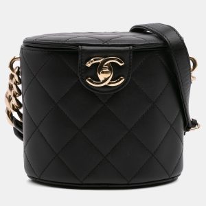 Chanel Black Mini Lambskin Elegant Chain Vanity Case, Shoulder Bags - Luxury Closet catalog