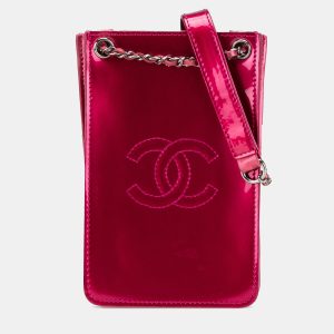 Chanel Pink CC Patent Phone Holder Crossbody, Handbags - Luxury Closet catalog