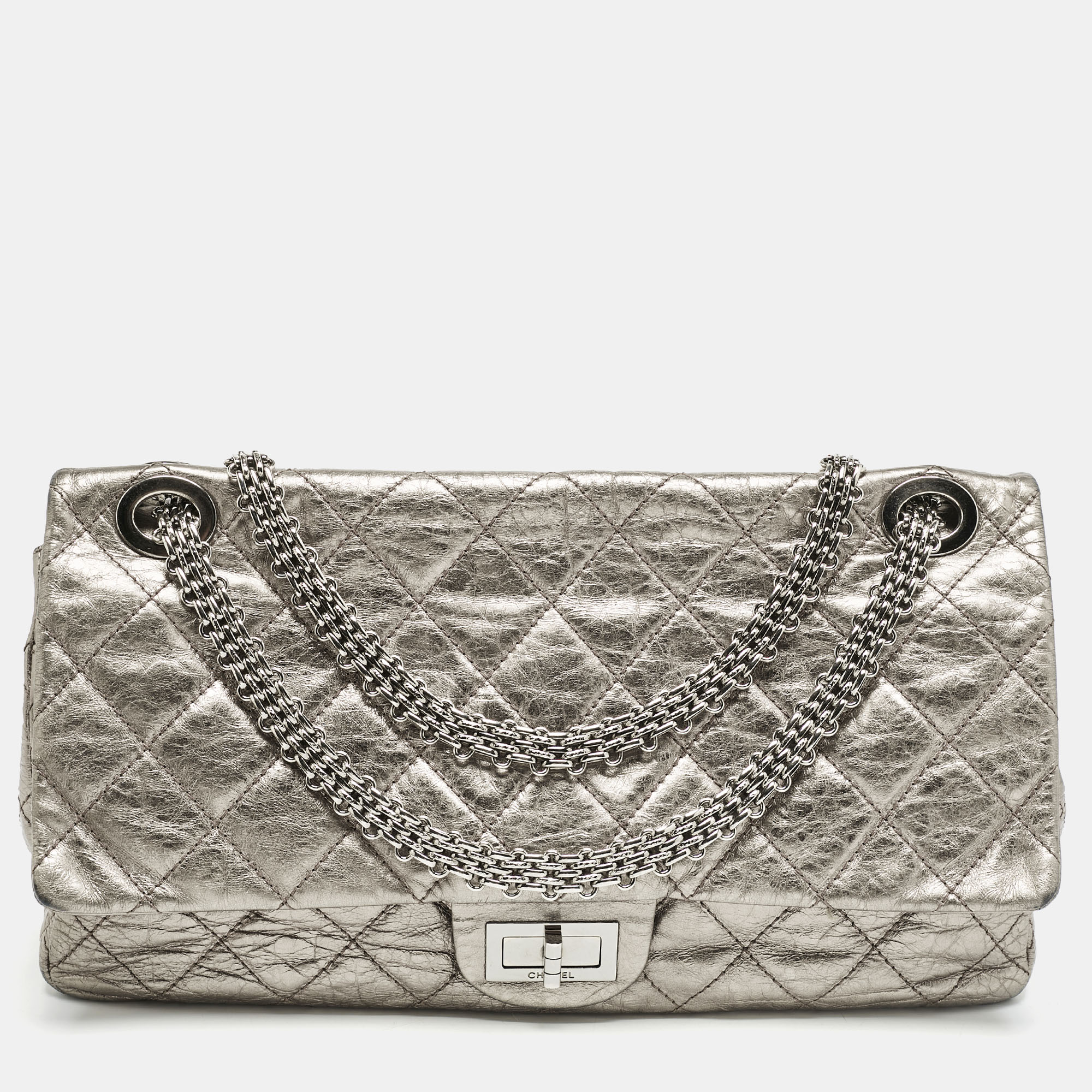 Chanel Metallic Quilted Aged Leather 228 Reissue 2.55 Flap Bag, Shoulder Bags - Luxury Closet catalog