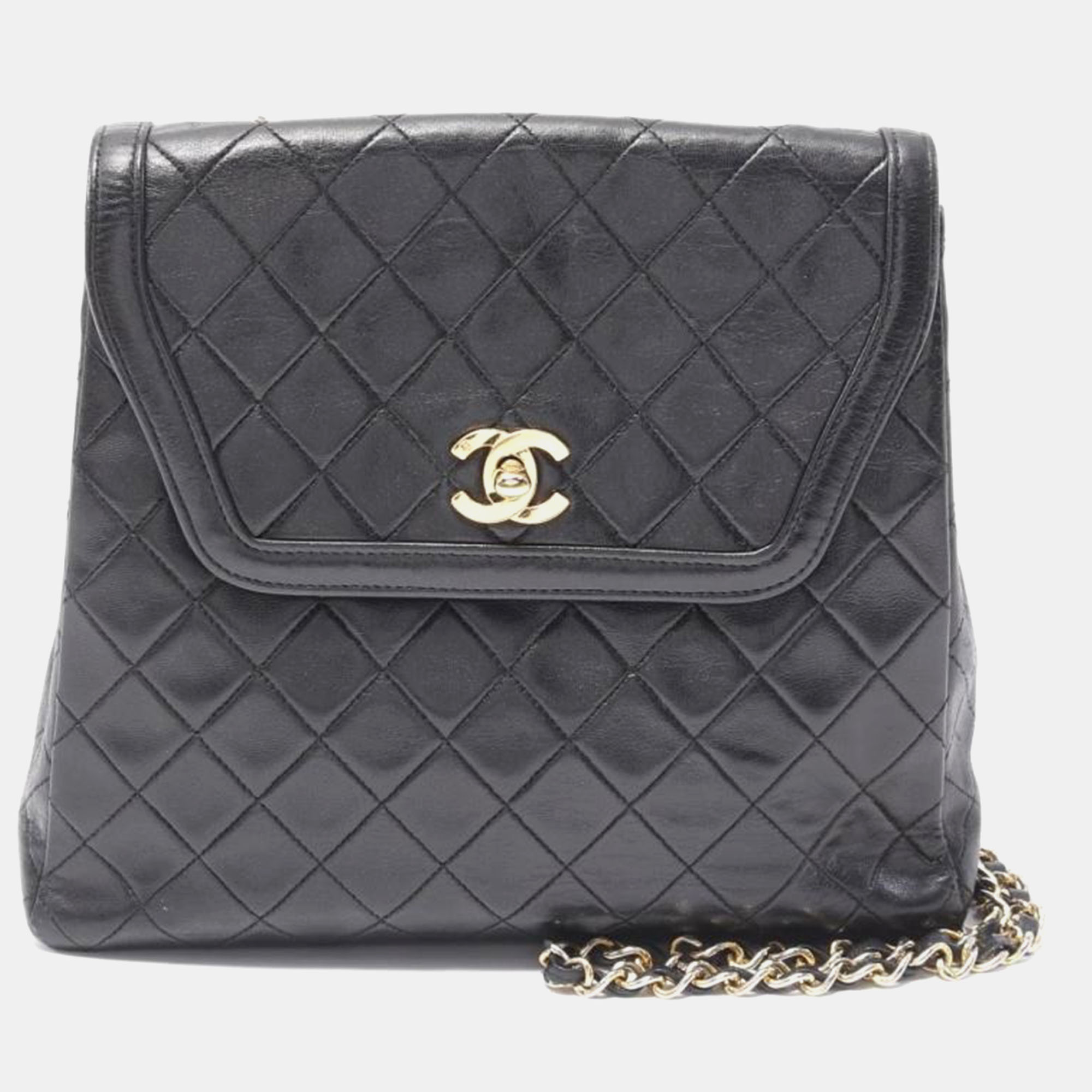 Chanel Black Matelasse Lambskin Chain Shoulder Bag, Shoulder Bags - Luxury Closet catalog