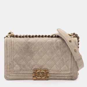 Chanel Beige Calfskin Leather CC Boy Chanel Shoulder Bag, Shoulder Bags - Luxury Closet catalog