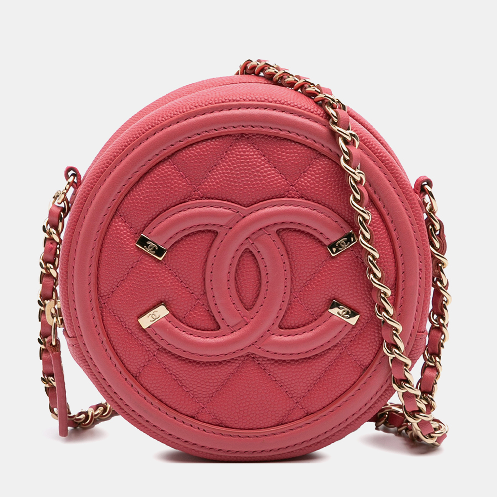 Chanel Pink Caviar CC Filigree Round Crossbody, Handbags - Luxury Closet catalog