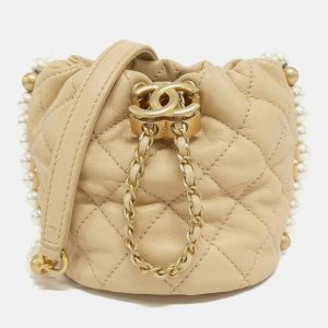 Chanel Beige Leather Medium Shoulder Bag, Shoulder Bags - Luxury Closet catalog