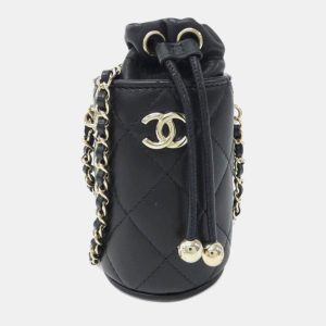 Chanel Black Quilted Mini Bucket Shoulder Bag, Handbags - Luxury Closet catalog
