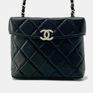 Chanel Black Lambskin Matelasse Vanity Chain Shoulder Bag, Handbags - Luxury Closet catalog