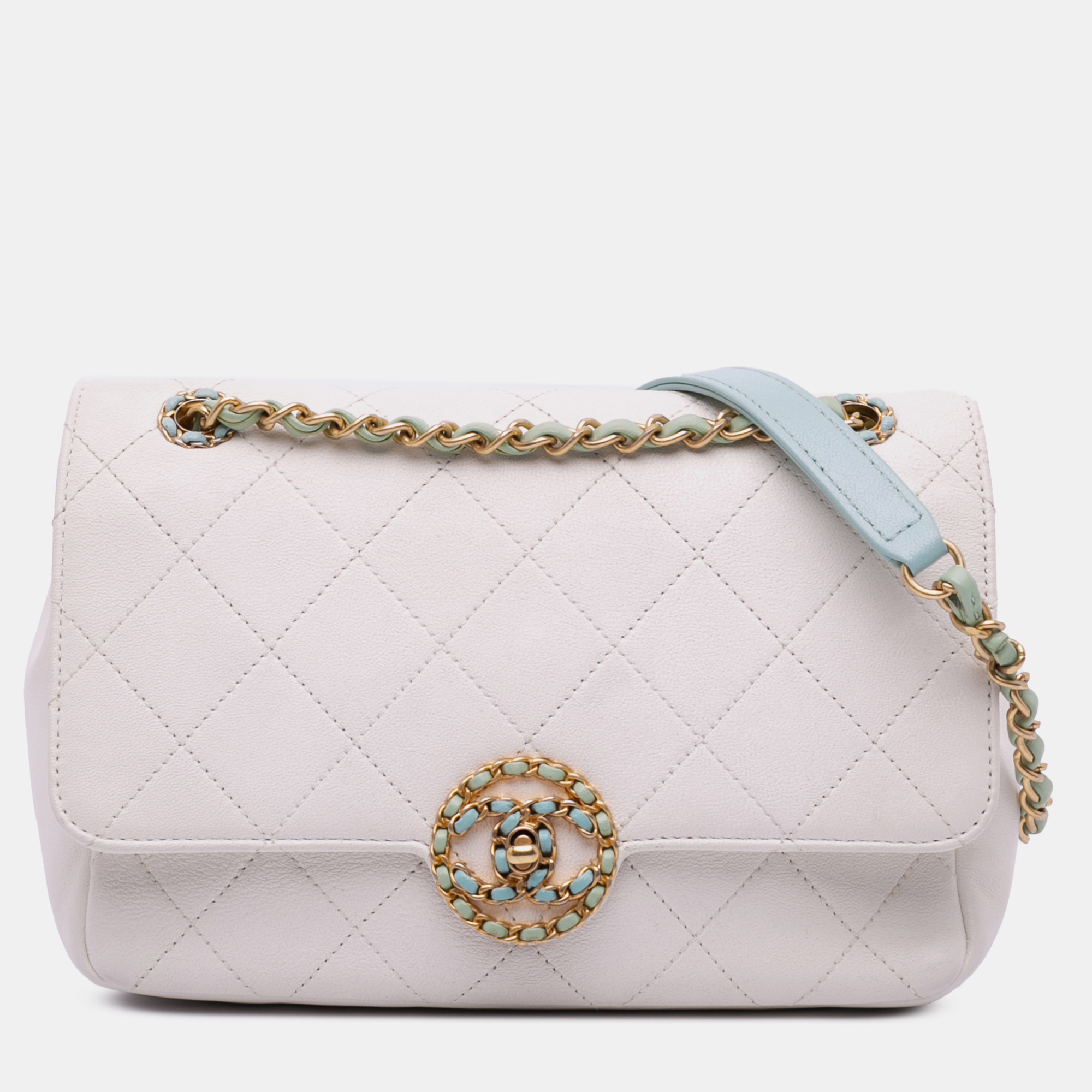 Chanel Blue Pink CC Quilted Calfskin Single Flap, Shoulder Bags - Luxury Closet catalog