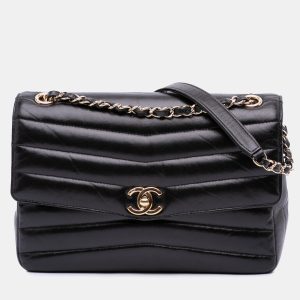 Chanel Black Chevron Shiny Lambskin Miroir Flap, Shoulder Bags - Luxury Closet catalog