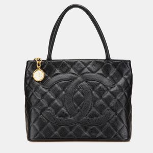 Chanel Black Caviar Medallion Tote, Tote Handbags - Luxury Closet catalog