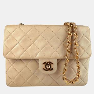 Chanel Beige Lambskin Shoulder Bag, Shoulder Bags - Luxury Closet catalog