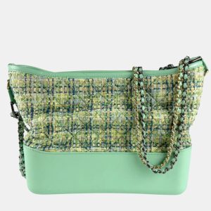 Chanel Green Tweed and Leather Gabrielle Hobo Bag, Handbags - Luxury Closet catalog