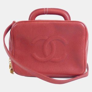 Chanel Red Leather CC Vanity Case, Shoulder Bags - Luxury Closet catalog