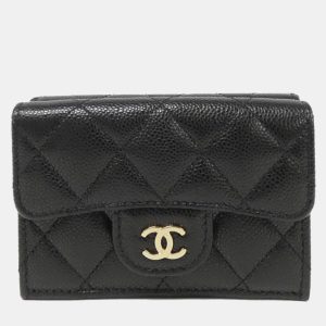 Chanel Black Caviar Leather Small Timeless Classic Flap Wallet, Wallets & Money Clips - Luxury Closet catalog