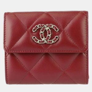 Chanel Bordeaux Matelasse Lambskin Tri-Fold 19 Wallet, Wallets & Money Clips - Luxury Closet catalog