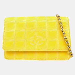 Chanel Yellow Jacquard Nylon Travel Line Wallet on Chain, Wallets & Money Clips - Luxury Closet catalog