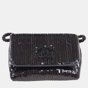 Chanel Black Sequined Beaded Mini Flap Shoulder Bag, Shoulder Bags - Luxury Closet catalog