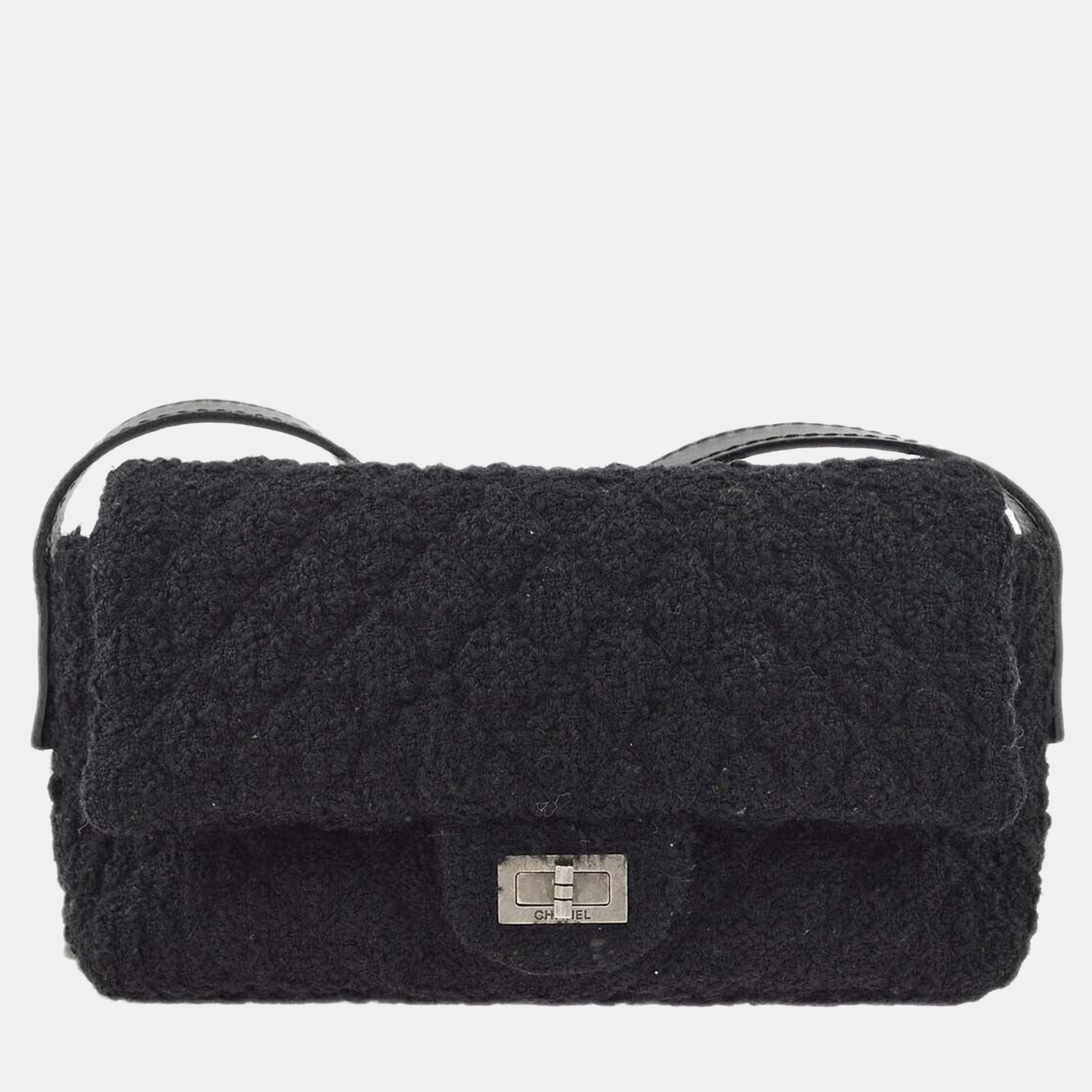 Chanel Black Tweed Mademoiselle Lock Shoulder Bag, Shoulder Bags - Luxury Closet catalog