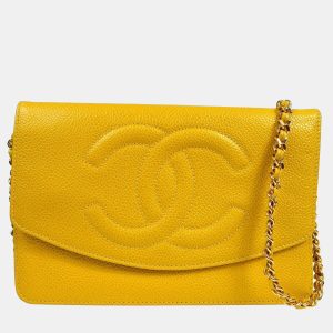 Chanel Yellow Calfskin Timeless Wallet On Chain, Wallets & Money Clips - Luxury Closet catalog