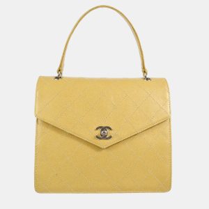 Chanel Beige Calfskin Turnlock Top Handle Bag, Satchels - Luxury Closet catalog