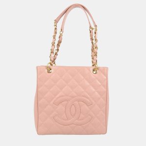 Chanel Pink Calfskin Petite Shopping Tote Handbag, Tote Handbags - Luxury Closet catalog