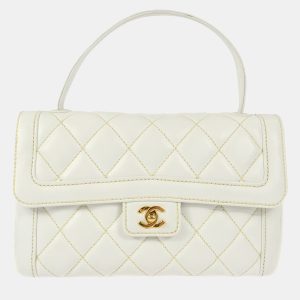 Chanel White Calfskin Wild Stitch Handbag, Satchels - Luxury Closet catalog