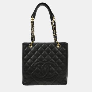 Chanel Black Calfskin Petite Shopping Tote  Handbag, Tote Handbags - Luxury Closet catalog