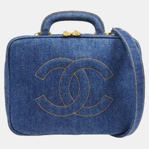 Chanel Blue Denim Timeless Lunch Box Vanity Handbag, Shoulder Bags - Luxury Closet catalog