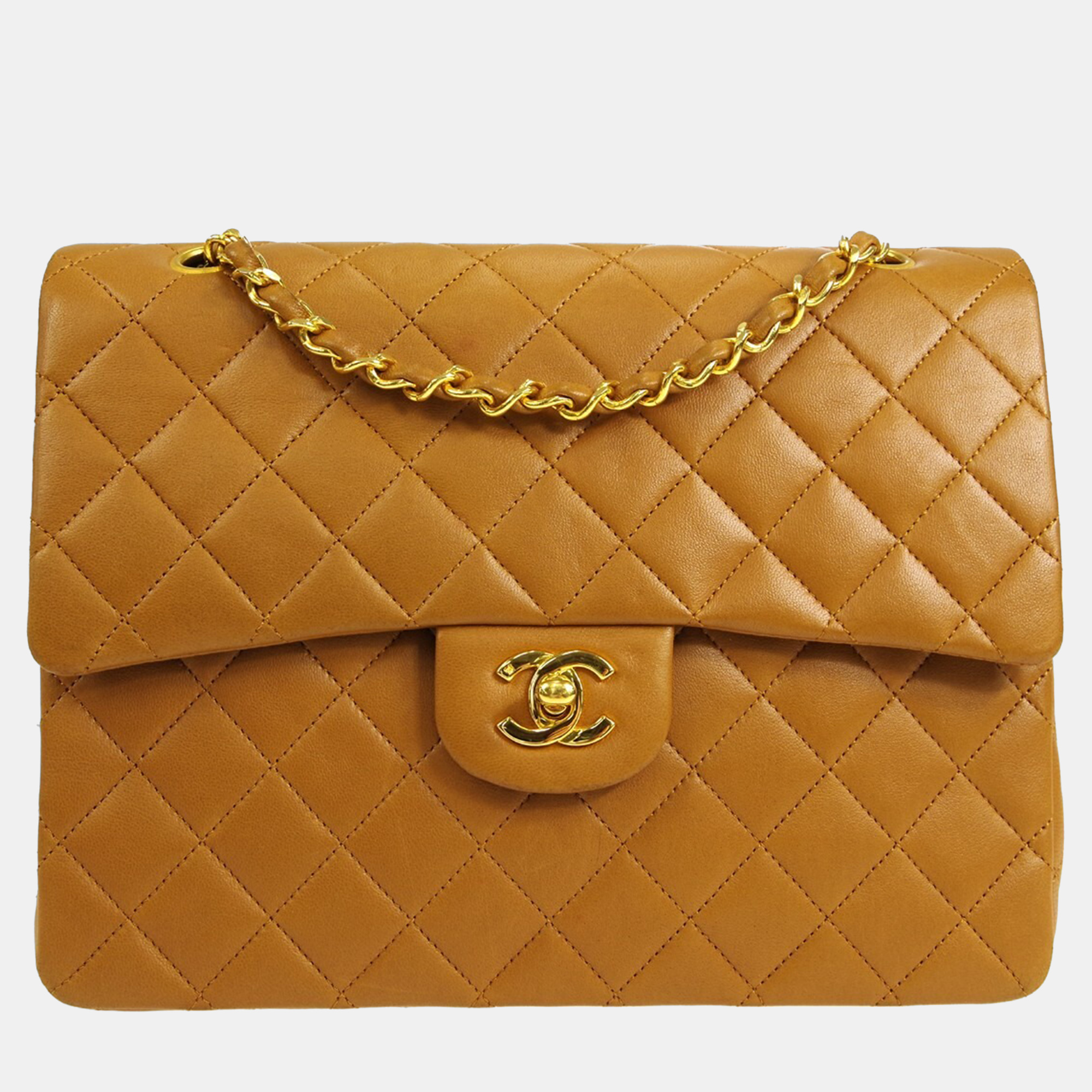 Chanel Brown Lambskin Medium Classic Double Flap Shoulder Bag, Shoulder Bags - Luxury Closet catalog