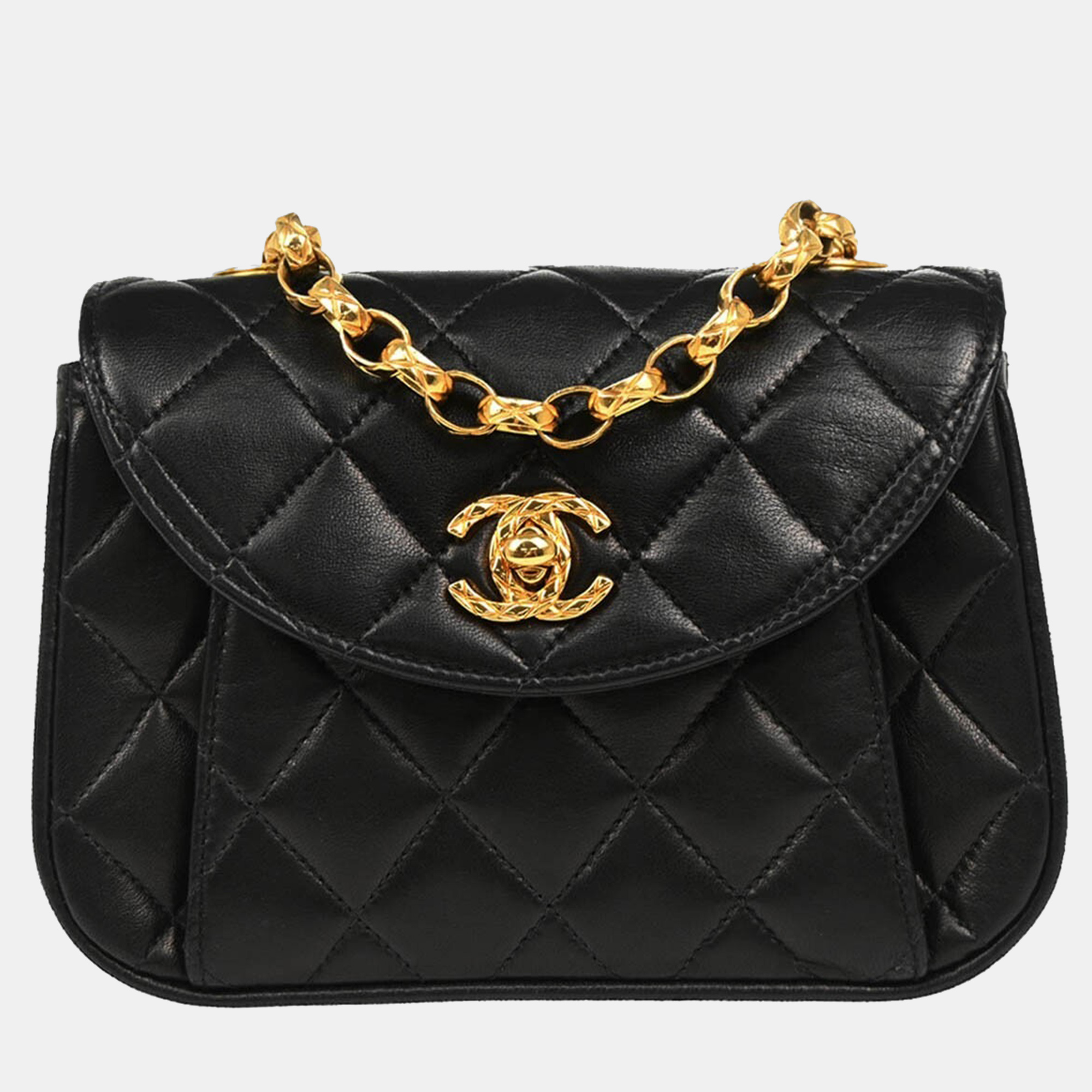 Chanel Black Lambskin Chain Shoulder Bag, Shoulder Bags - Luxury Closet catalog