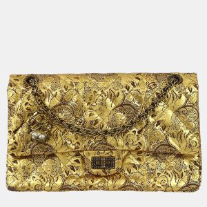 Chanel Gold Lambskin Paris-Moscow Classic Double Flap Shoulder Bag, Shoulder Bags - Luxury Closet catalog
