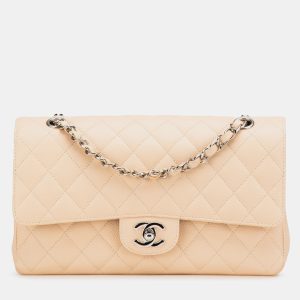 Chanel Beige Medium Classic Caviar Double Flap, Shoulder Bags - Luxury Closet catalog