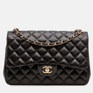 Chanel Black Jumbo Classic Lambskin Double Flap, Shoulder Bags - Luxury Closet catalog