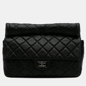 Chanel Black Reissue 2.55 Metallic Lambskin Roll Clutch, Clutches & Special Occasion Bags - Luxury Closet catalog