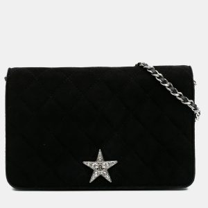 Chanel Black Quilted Suede Cocostellar Wallet on Chain, Wallets & Money Clips - Luxury Closet catalog