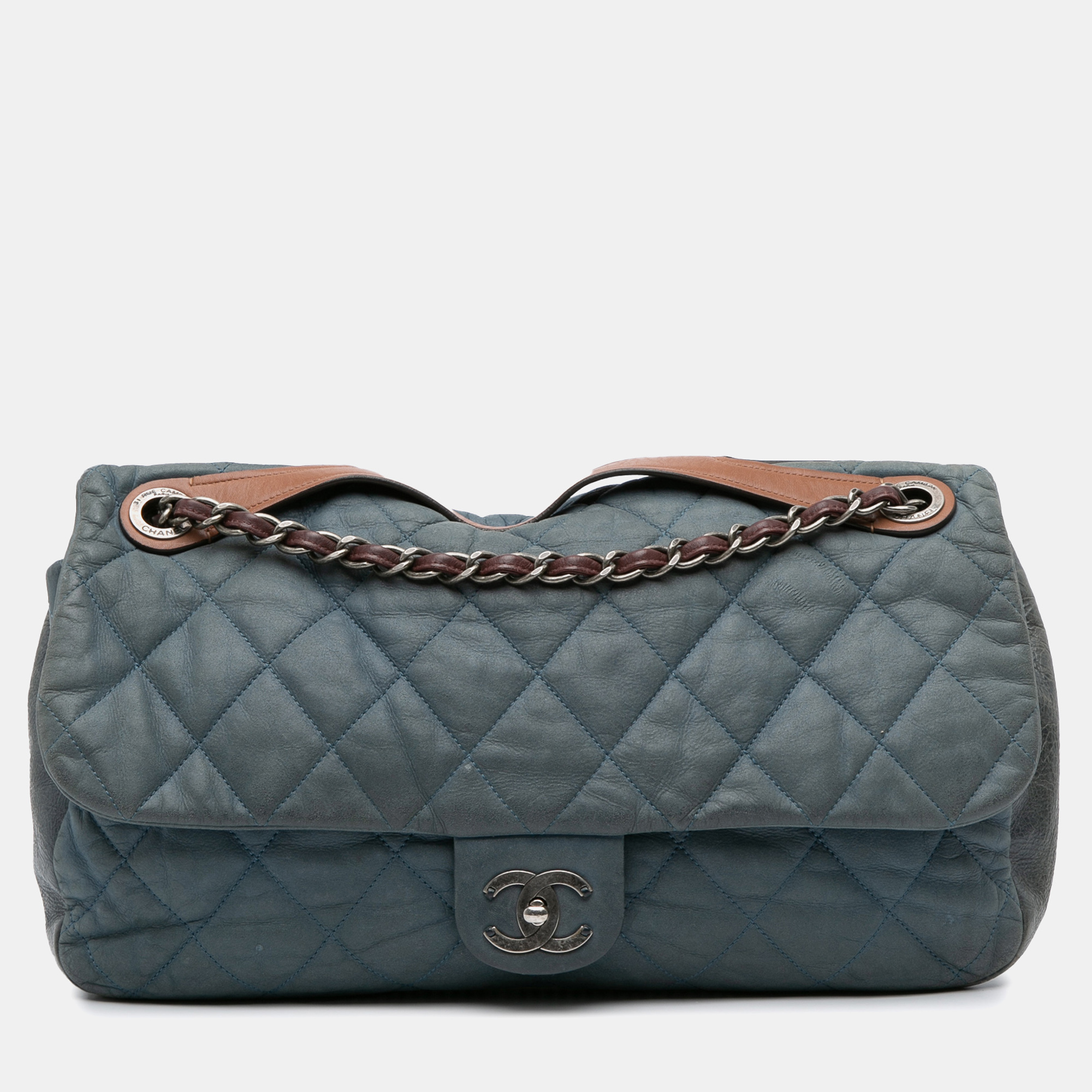 Chanel Blue Jumbo Iridescent Calfskin In The Mix Flap, Satchels - Luxury Closet catalog