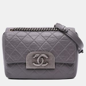 Chanel Purple Quilted Aged Calfskin CC Square Flap, Shoulder Bags - Luxury Closet catalog