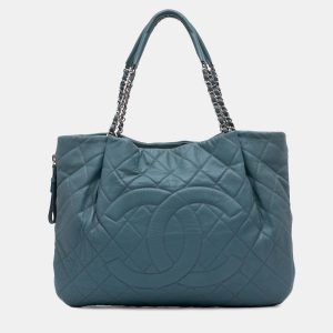 Chanel Blue Quilted Caviar Expandable Zip Tote, Tote Handbags - Luxury Closet catalog