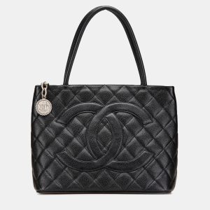 Chanel Black Caviar Medallion Tote, Tote Handbags - Luxury Closet catalog