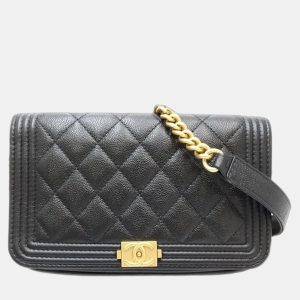 Chanel Black Caviar Skin Boy Wallet On Chain, Wallets & Money Clips - Luxury Closet catalog