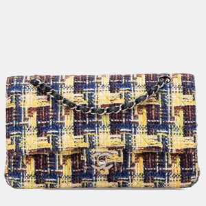 Chanel Multicolor Medium Classic Tweed Double Flap, Shoulder Bags - Luxury Closet catalog