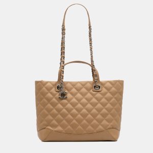 Chanel Brown Small Quilted Calfskin Easy Shopping Tote, Tote Handbags - Luxury Closet catalog