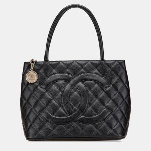 Chanel Black Caviar Medallion Tote, Tote Handbags - Luxury Closet catalog